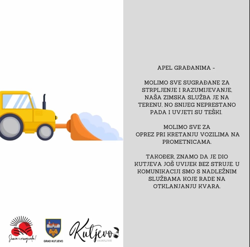 Kolaps na Krndiji: Na cesti prema Našicama palo drvo na autobus, kamion zaglavio u snijegu, cesta od Kutjeva prema Orahovici zatvorena…