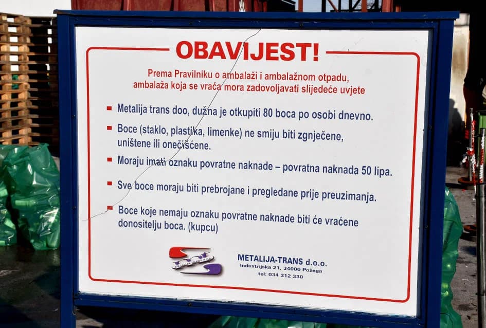 ZAPOČEO POVRAT AMBALAŽE PO VEĆIM CJENAMA: Izostao veći interes