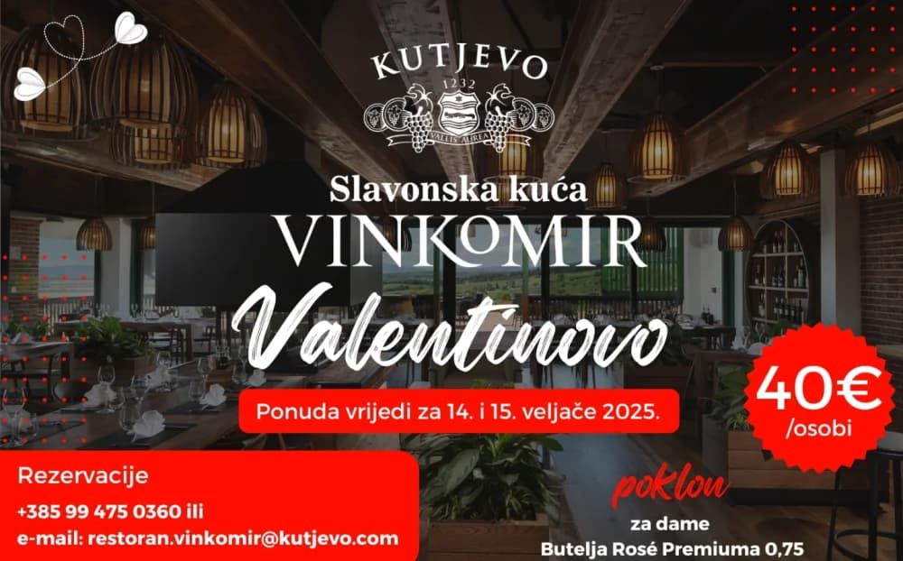[NAJAVA] VALENTINOVO U SLAVONSKOJ KUĆI VINKOMIR
