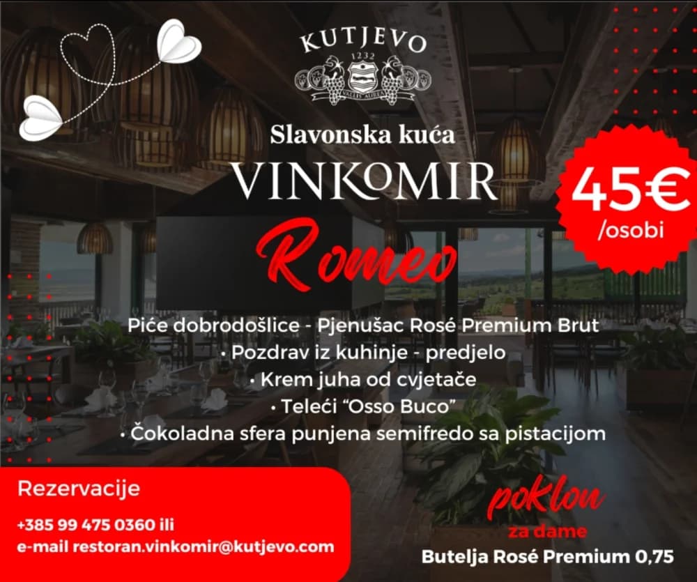 [NAJAVA] VALENTINOVO U SLAVONSKOJ KUĆI VINKOMIR
