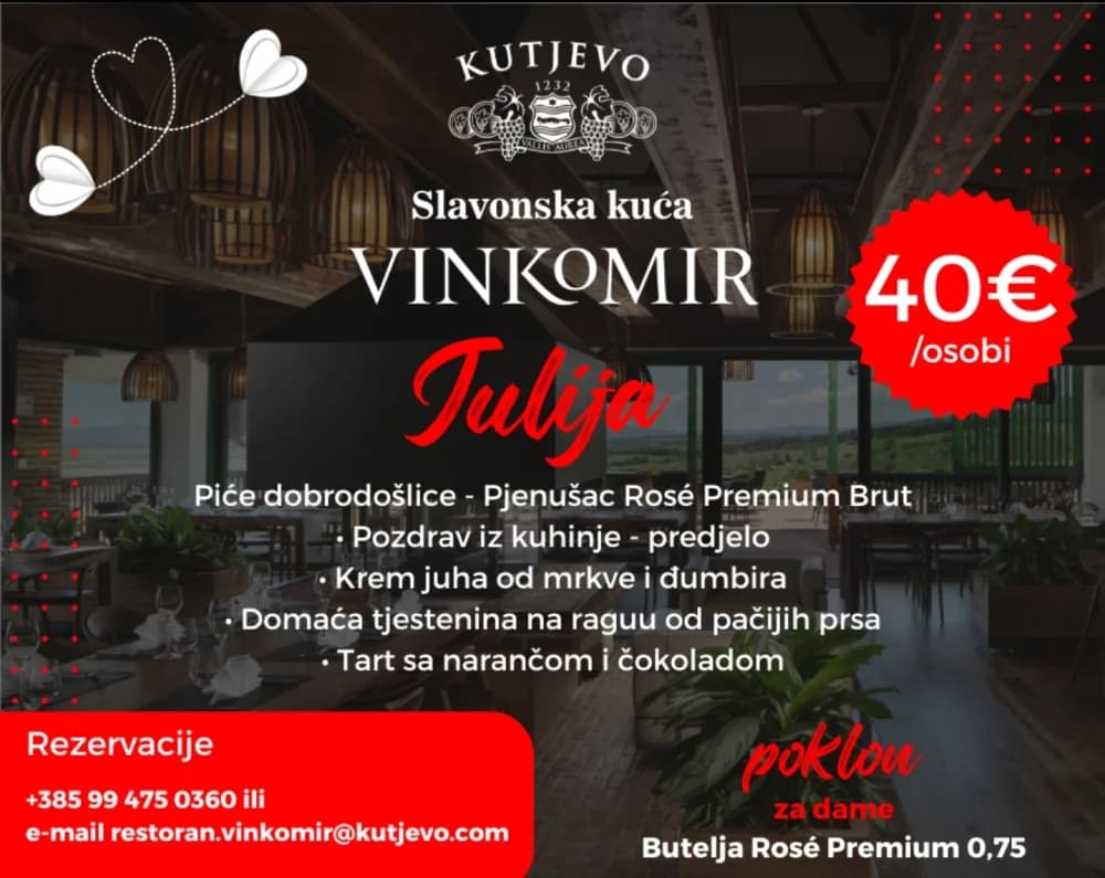 [NAJAVA] VALENTINOVO U SLAVONSKOJ KUĆI VINKOMIR