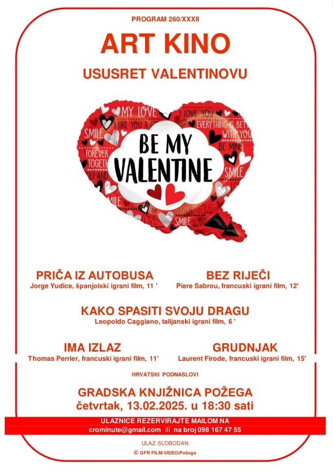 ART kino ima projekcije uz Dan zaljubljenih