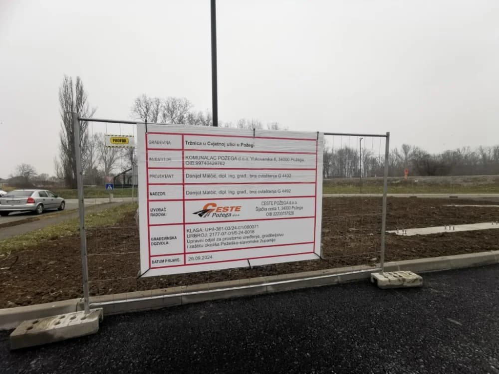 Asfaltiranje tržnice u Cvjetnoj ulici