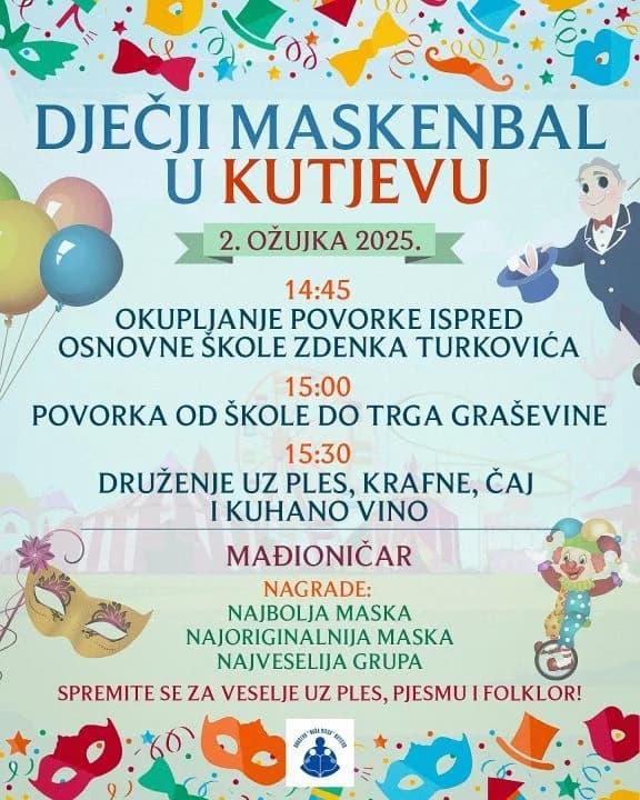 Ne propustite nedjeljni dječji maskenbal u Kutjevu