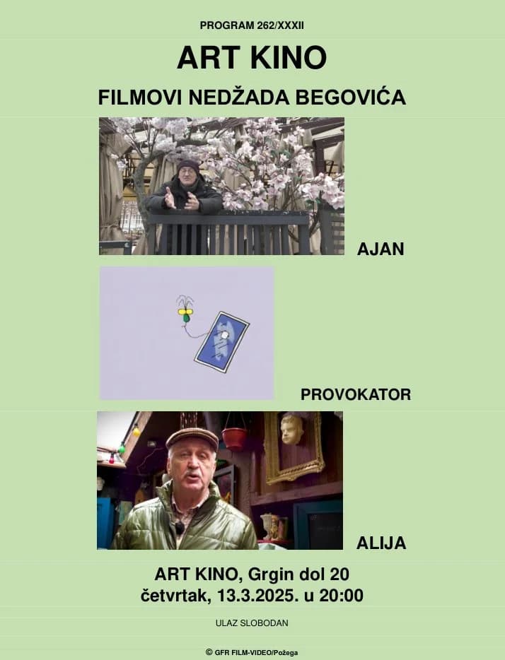 ART kino prikazuje filmove renomiranog Nedžada Begovića