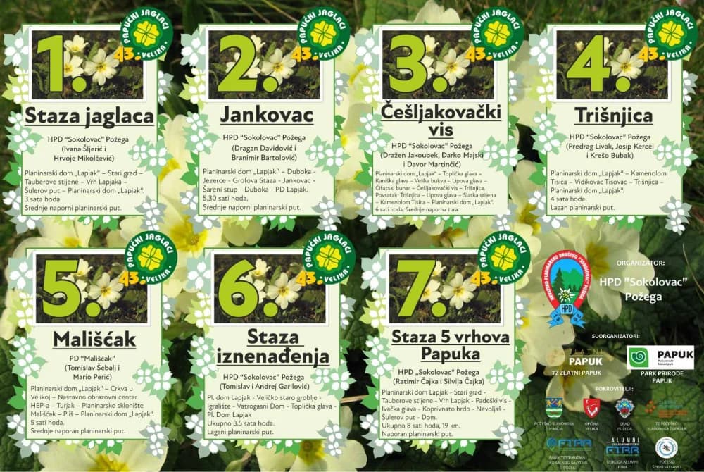 [NAJAVA] 43. PAPUČKI JAGLACI:  Bogat dvodnevni program za tisuće planinara i ljubitelja prirode