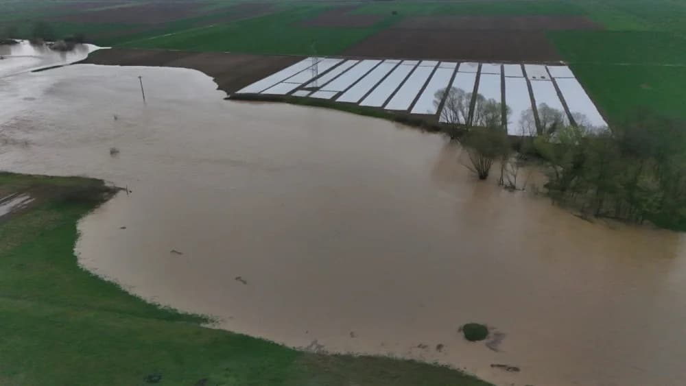 Orljava je izlijevanjem iz korita učinila svoje – video zapis nizvodno od Kuzmice prema Pleternici i dalje /VIDEO/
