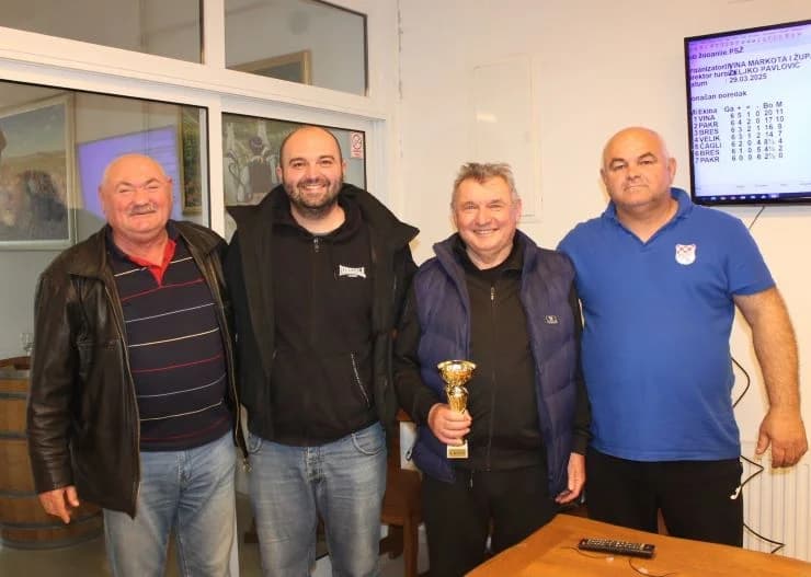 ŽUPANIJSKI ŠAHOVSKI KUP: Prvo mjesto osvojio Šahovski klub Vina Markota iz Pleternice