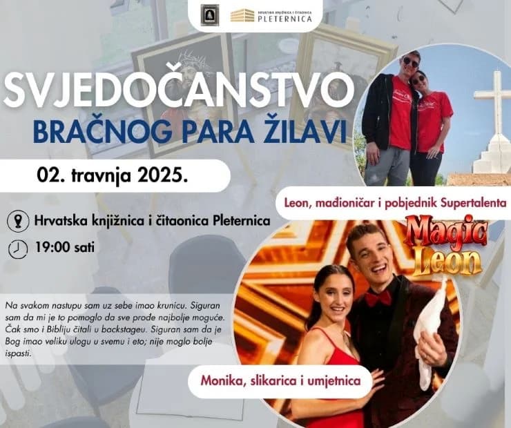 VEČERAS U PLETERNICI: Dirljivo svjedočanstvo o obraćenju bračnog para Žilavi