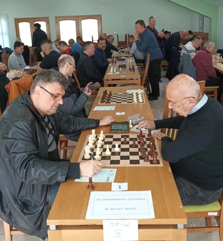 Nakon tri kola pleternički Šahovski klub Vina Markota na drugom mjestu