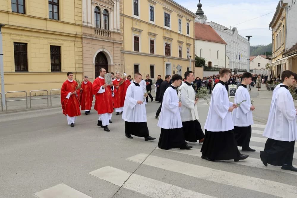 Procesija ulicama grada Požege o blagdanu Cvjetnice – Nedjelje Muke Gospodnje (FOTOGALERIJA)