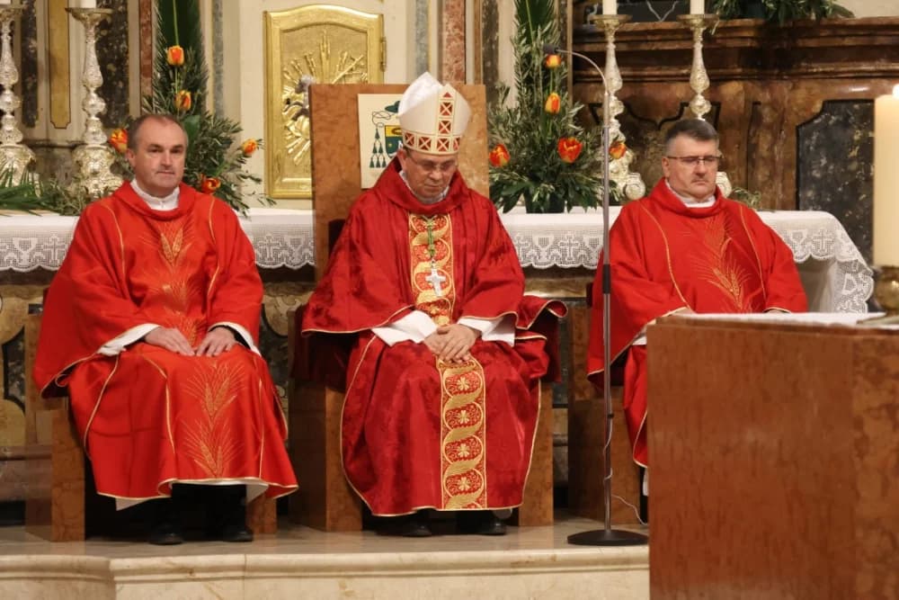 /FOTOGALERIJA/ Nedjelja Muke Gospodnje – Cvjetnica u požeškoj Katedrali