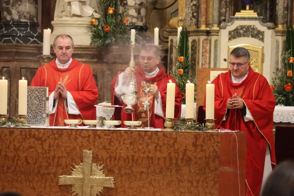/FOTOGALERIJA/ Nedjelja Muke Gospodnje – Cvjetnica u požeškoj Katedrali