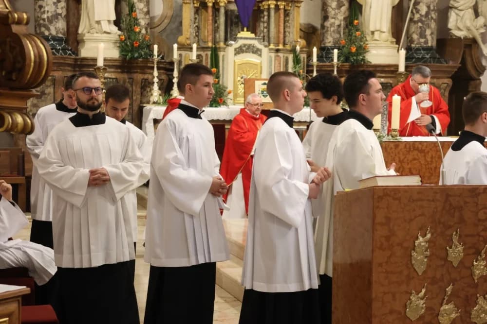 /FOTOGALERIJA/ Nedjelja Muke Gospodnje – Cvjetnica u požeškoj Katedrali