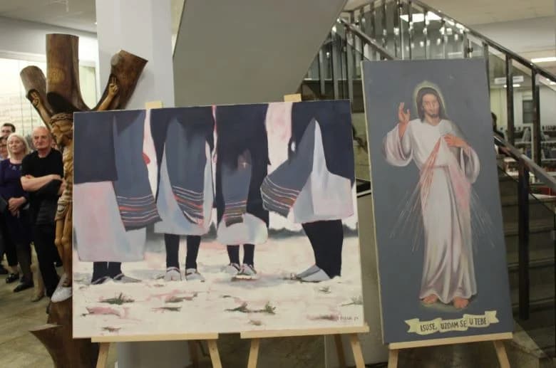 U PLETERNICI UZ „NOĆ KNJIGE“: Otvorena izložba slika „Ramski vez” akademskog slikara Brune Bulaje iz Zagreba