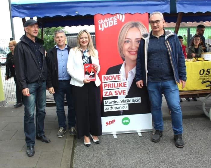 USUSRET LOKALNIM IZBORIMA: Kandidatkinja za županicu Martina Vlašić Iljkić u Pleternici na druženju s građanima