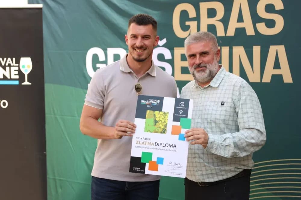 Dodijeljena šampionska priznanja za vrhunska vina u sklopu Festivala graševine 2025.: Šampion berbe 2024. za suha vina – Kutjevo d.d.