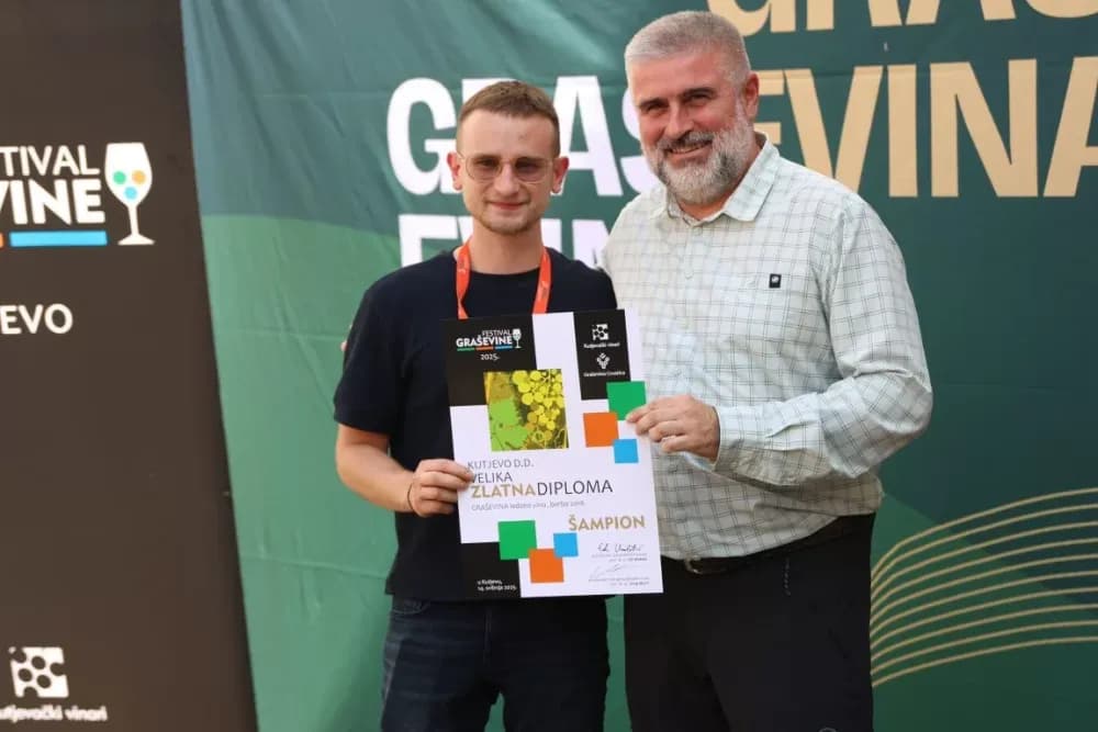 Dodijeljena šampionska priznanja za vrhunska vina u sklopu Festivala graševine 2025.: Šampion berbe 2024. za suha vina – Kutjevo d.d.