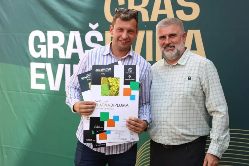 Dodijeljena šampionska priznanja za vrhunska vina u sklopu Festivala graševine 2025.: Šampion berbe 2024. za suha vina – Kutjevo d.d.