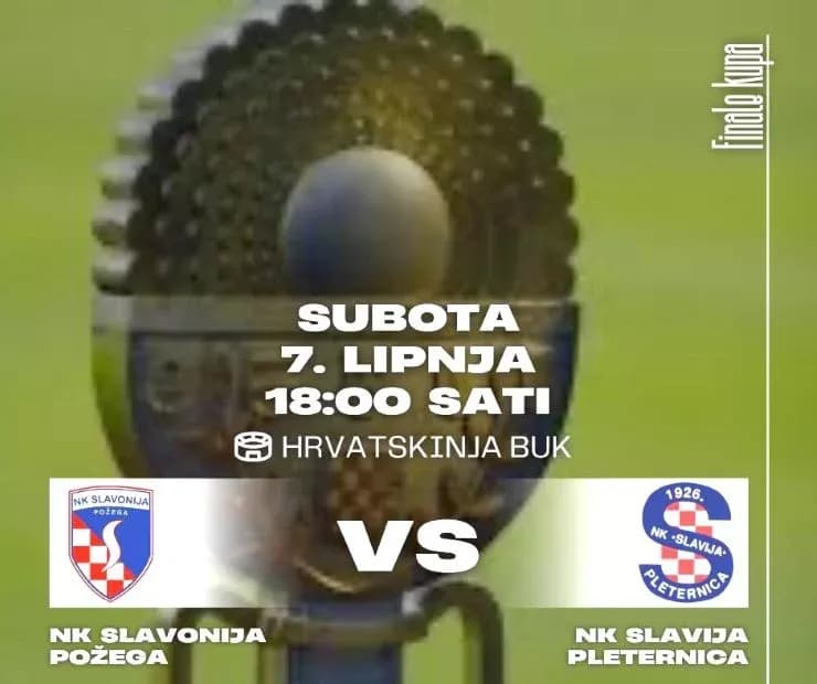 DANAS NA STADIONU „HRVATSKINJA“ U BUKU: Slavonija i Slavija u finalu Županijskog nogometnog kupa