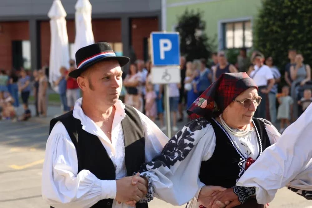 Povorka konjanika i konjskih zaprega ta članova kulturno-umjetničkih društava ulicama grada Pleternice