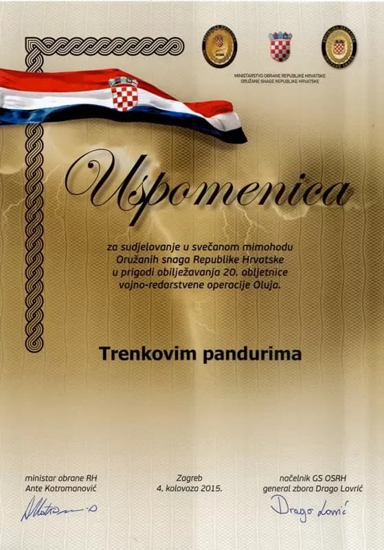 Postrojba Trenkovi panduri se priprema za Vojni mimohod
