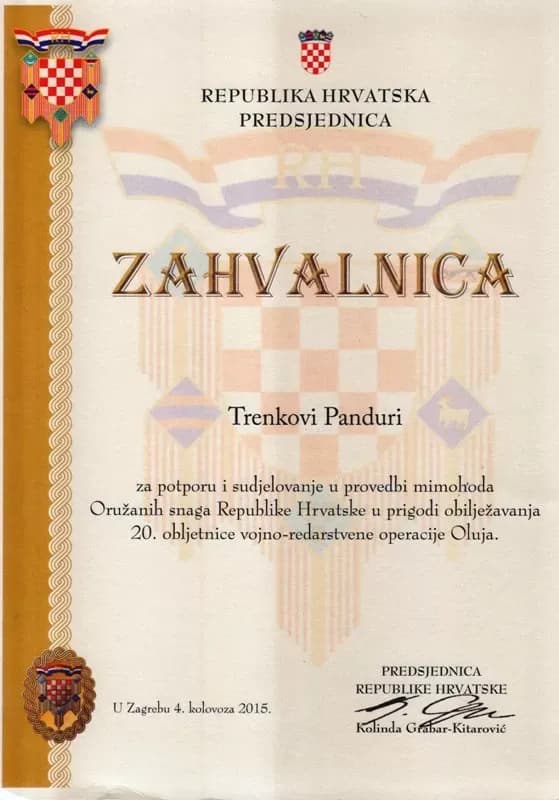 Postrojba Trenkovi panduri se priprema za Vojni mimohod
