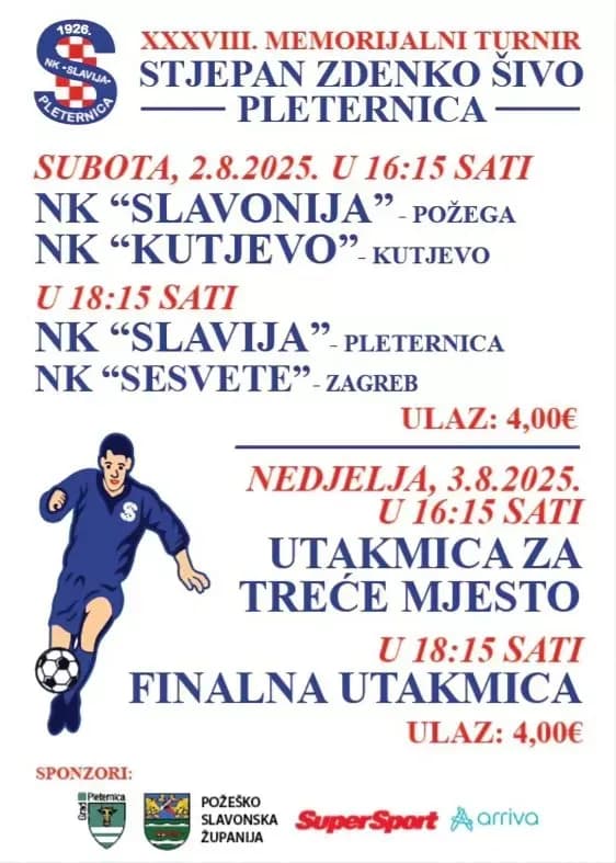 [NAJAVA] Na stadionu Slavije 38. memorijalni nogometni turnir „Stjepan Zdenko Šivo“