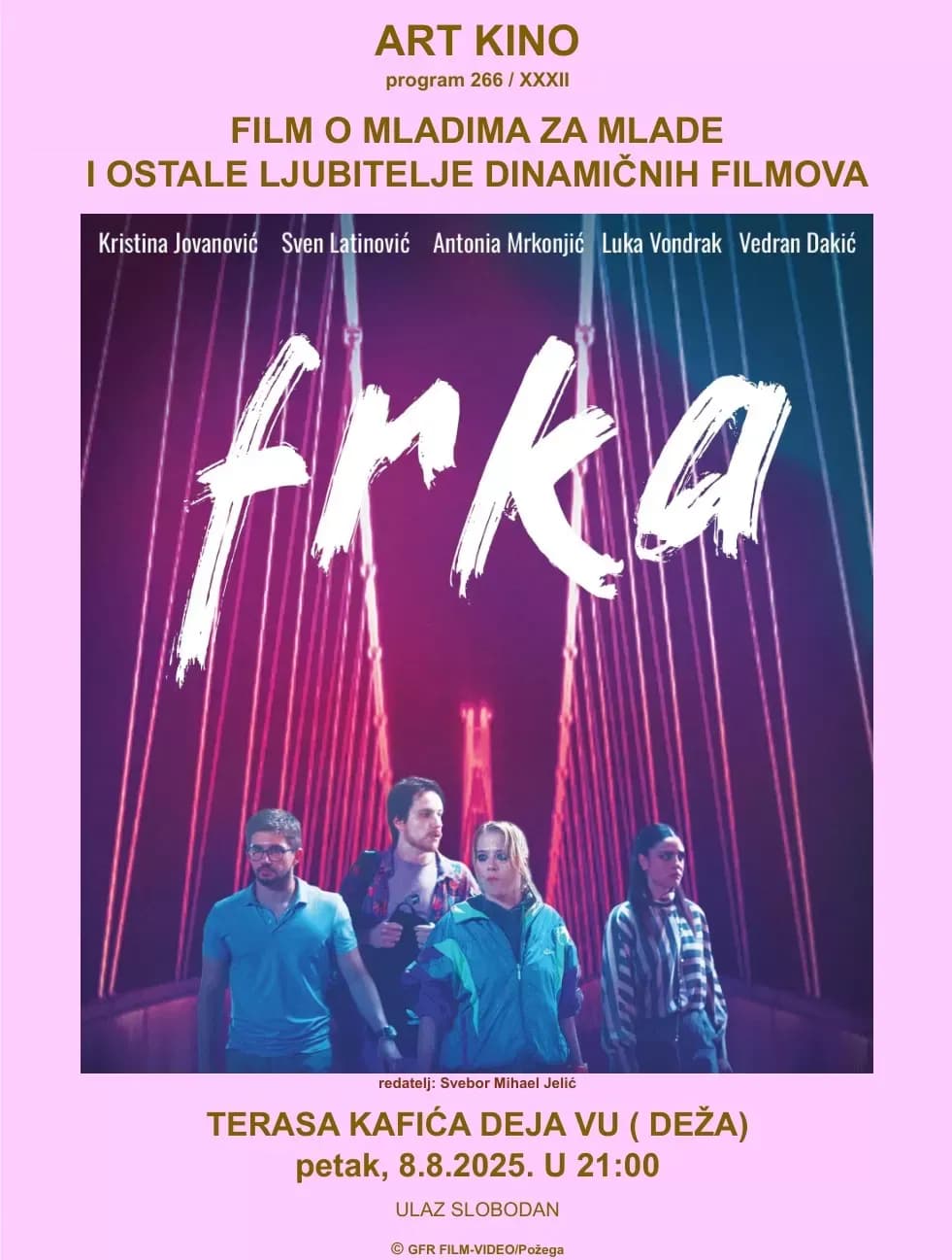 Art kino prikazuje igrani film čija radnja se zbiva  u Osijeku