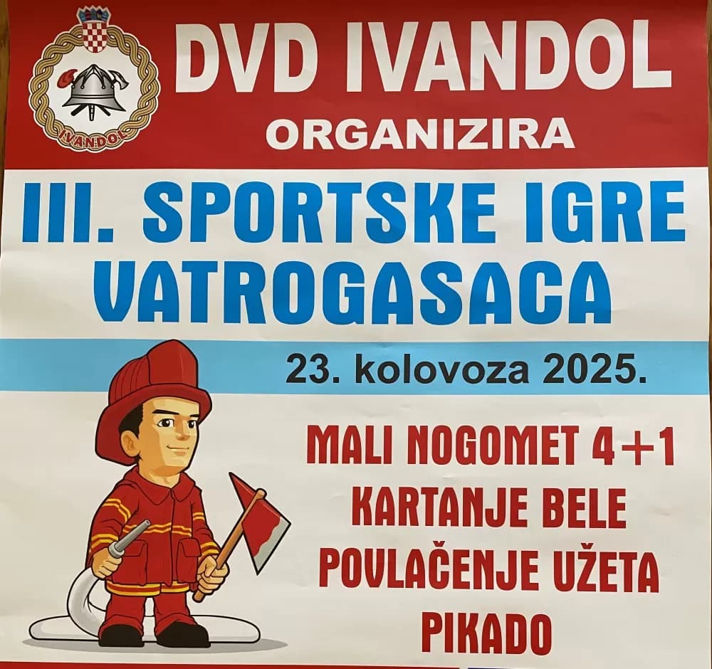 Vatrogasci Ivandola 23. kolovoza organiziraju Sportske igre uz nastup kolega iz  više županija