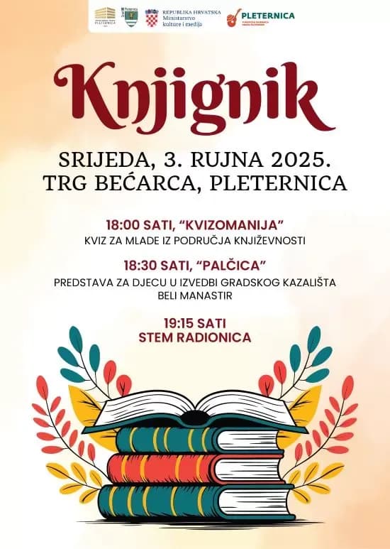 DANAS U PLETERNICI: Zadnji ovogodišnji Knjignik i otvorenje izložbe rukotvorina zaboravljenih eksponata