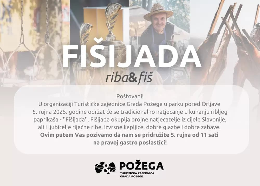/NAJAVA/ Požega ponovno miriše na fiš za koje će se mirise pobrinuti 70 fiš majstora iz četiri županije