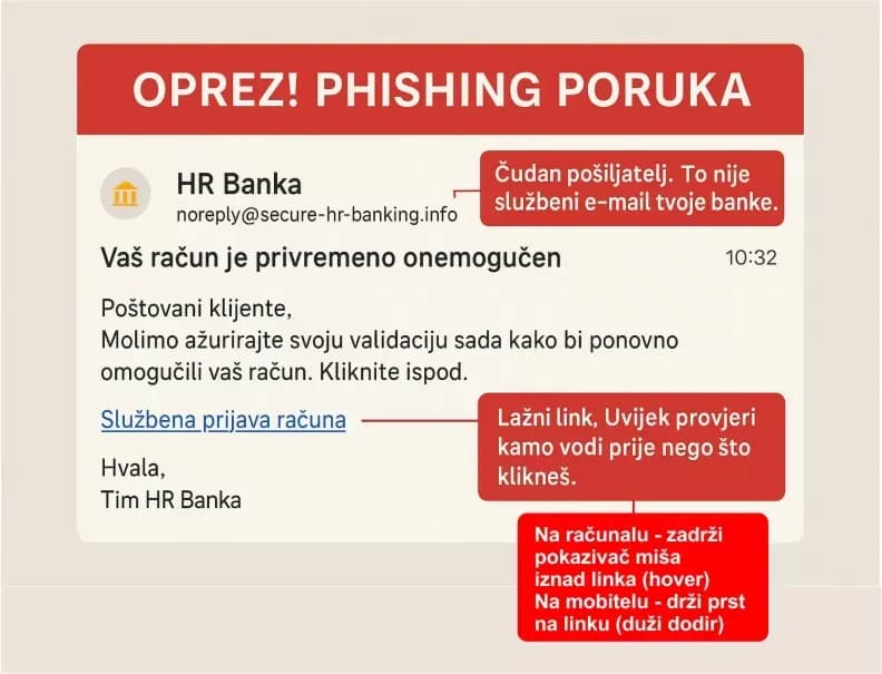 Phishing: kako nas varaju – i kako se obraniti u 3 sekunde