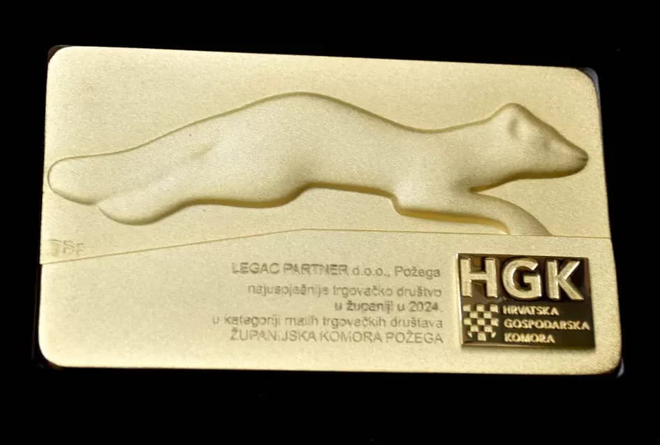 GOSPODARSKI USPJEH:Zlatne kune dobile tvrtke Lipik glas, Usluga i Legac partner