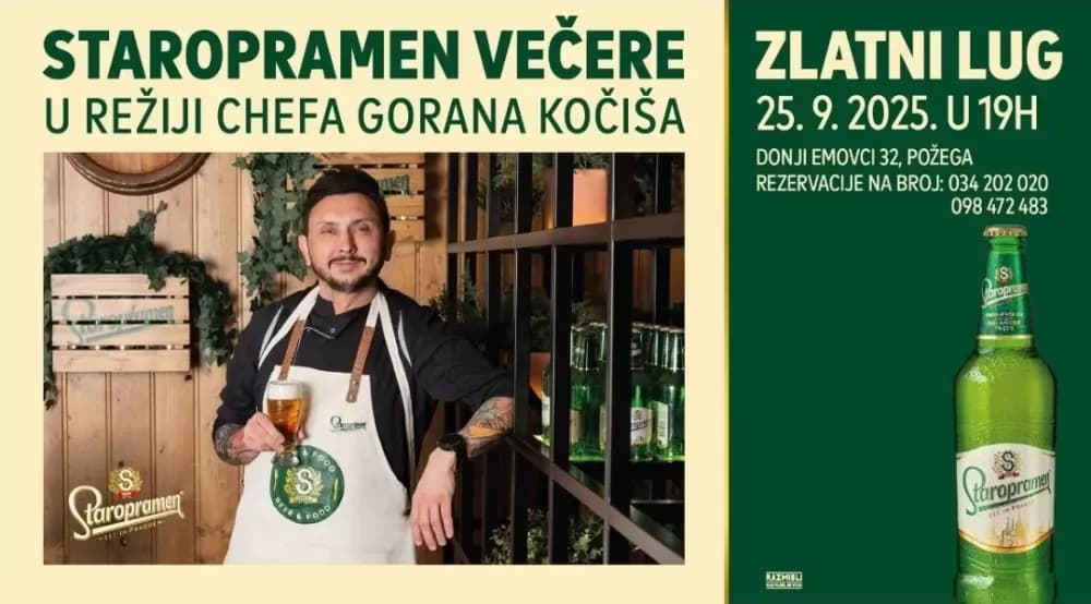 Zlatni Lug priprema gastro večer sa delicijama Gorana Kočiša:  Rezervirajte svoje mjesto na vrijeme