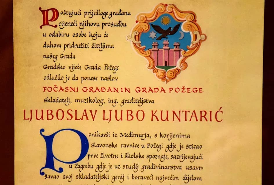 Izložba u počast proslavljenog hrvatskog glazbenika Ljuboslava Ljube Kuntarića