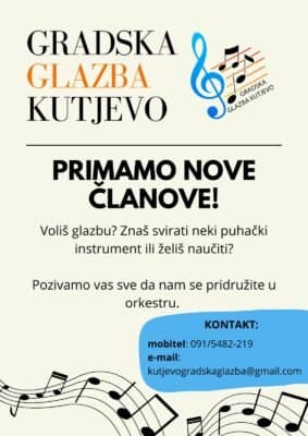 Nakon dugo vremena Gradska glazba Kutjevo kreće ponovno s radom [FOTO]