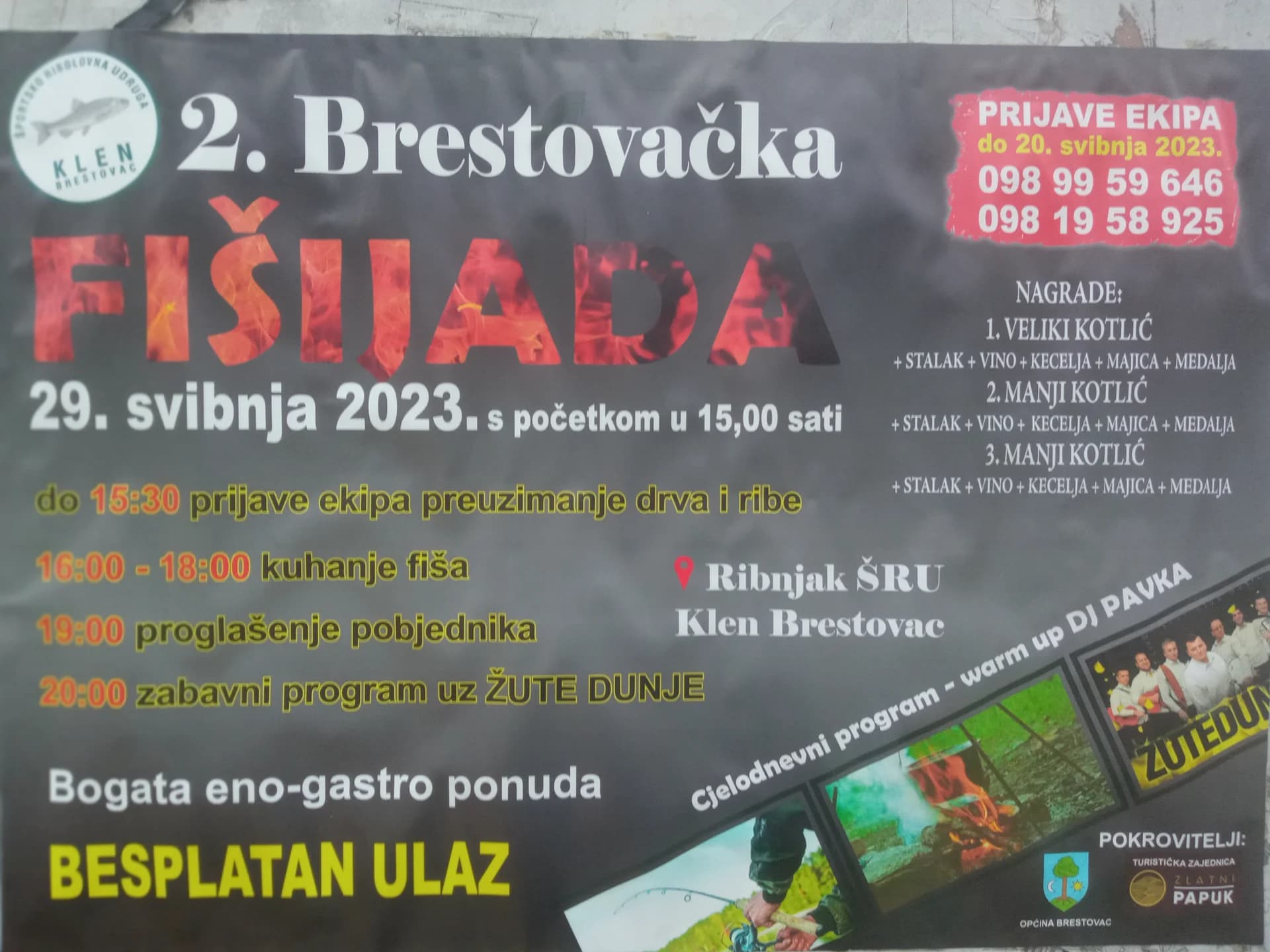 Brestovačka fišijada je 29. svibnja – traju prijave ekipa za natjecanje