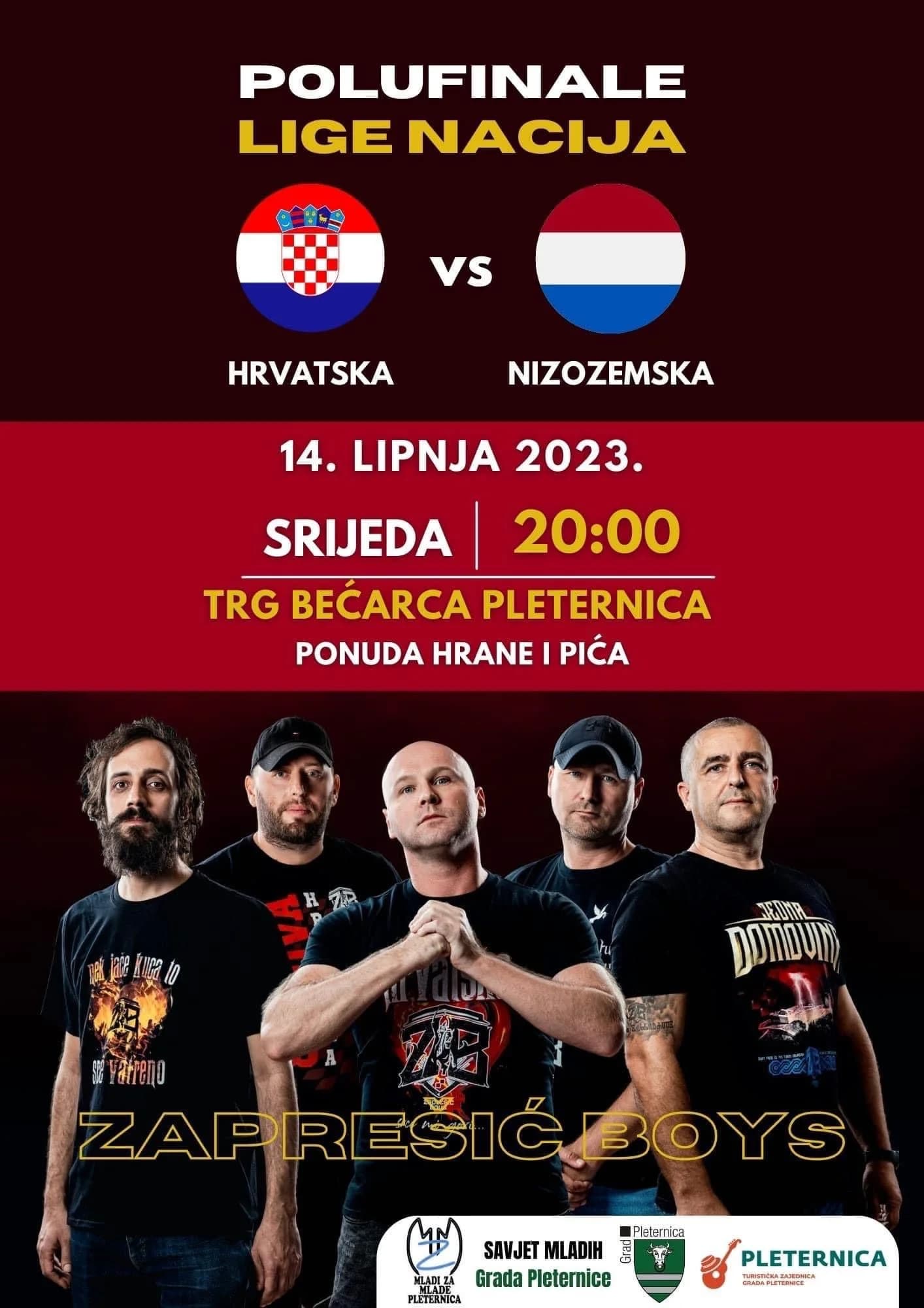 Pleterničani dovode Zaprešić Boys-e i organiziraju gledanje utakmice na velikom TV ekranu na Trgu bećarca