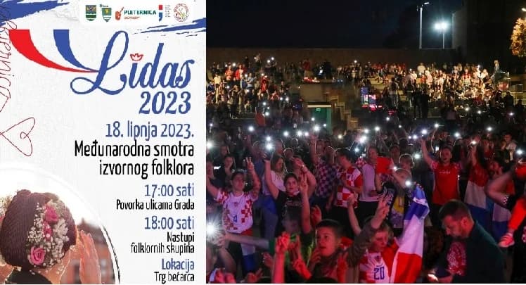 Nakon Međunarodne smotre folklora u Pleternici biti će organizirano gledanje finalne utakmice Vatrenih na Trgu bećarca