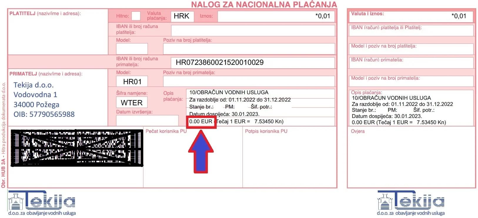 OBAVIJEST KORISNICIMA VODNIH USLUGA O POSTUPANJU PO ZAPRIMLJENIM OBRAČUNSKIM UPLATNICAMA (RAČUNIMA)