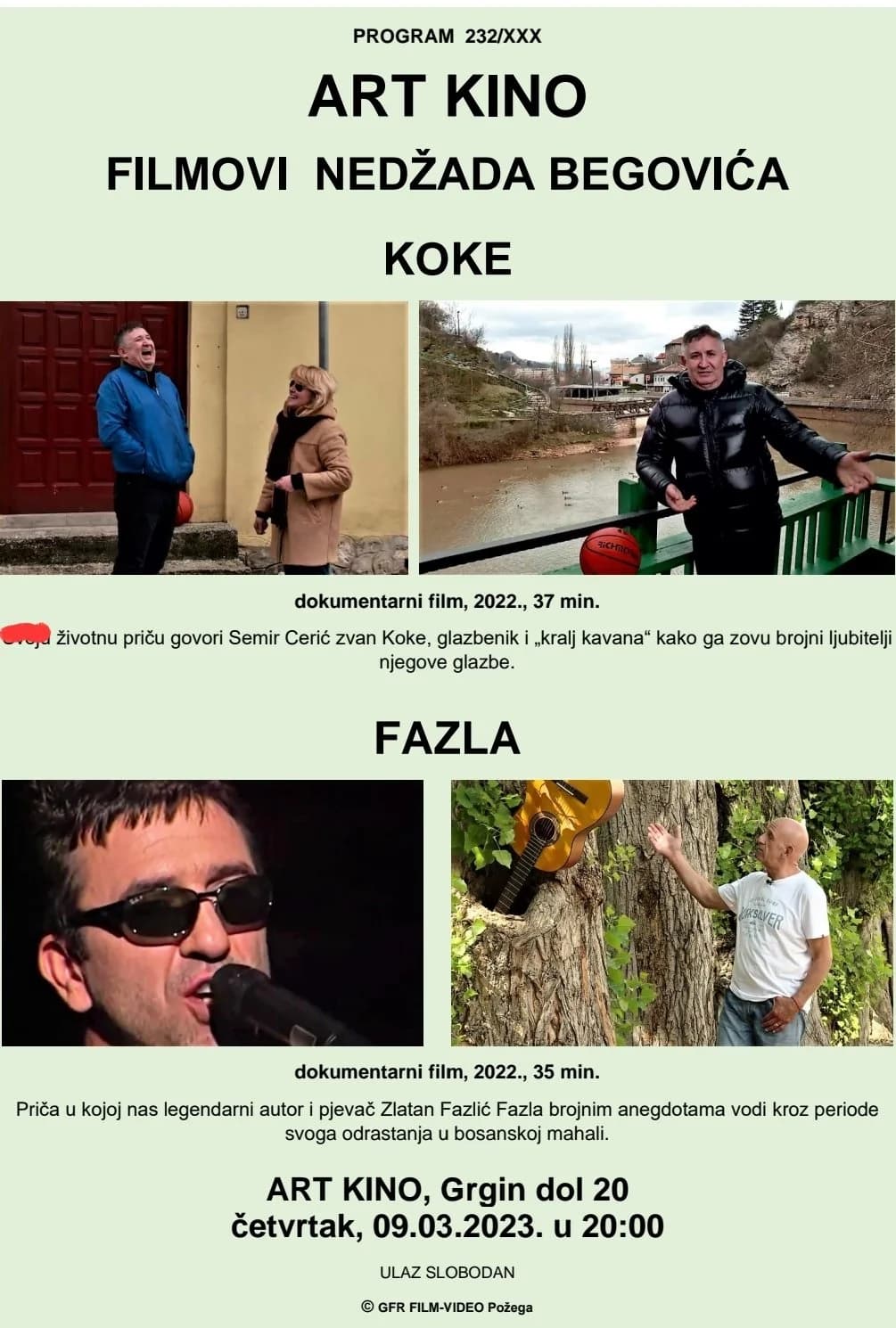 Filmovi Koke i Fazla o kralju kavana i glazbenoj legendi