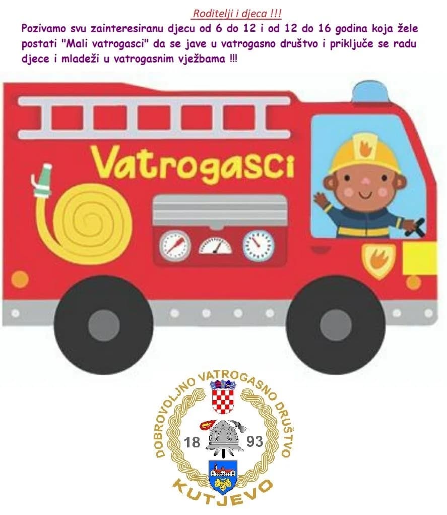 Kutjevački vatrogasci pozivaju djecu i mladež da se uključe u rad DVD-a