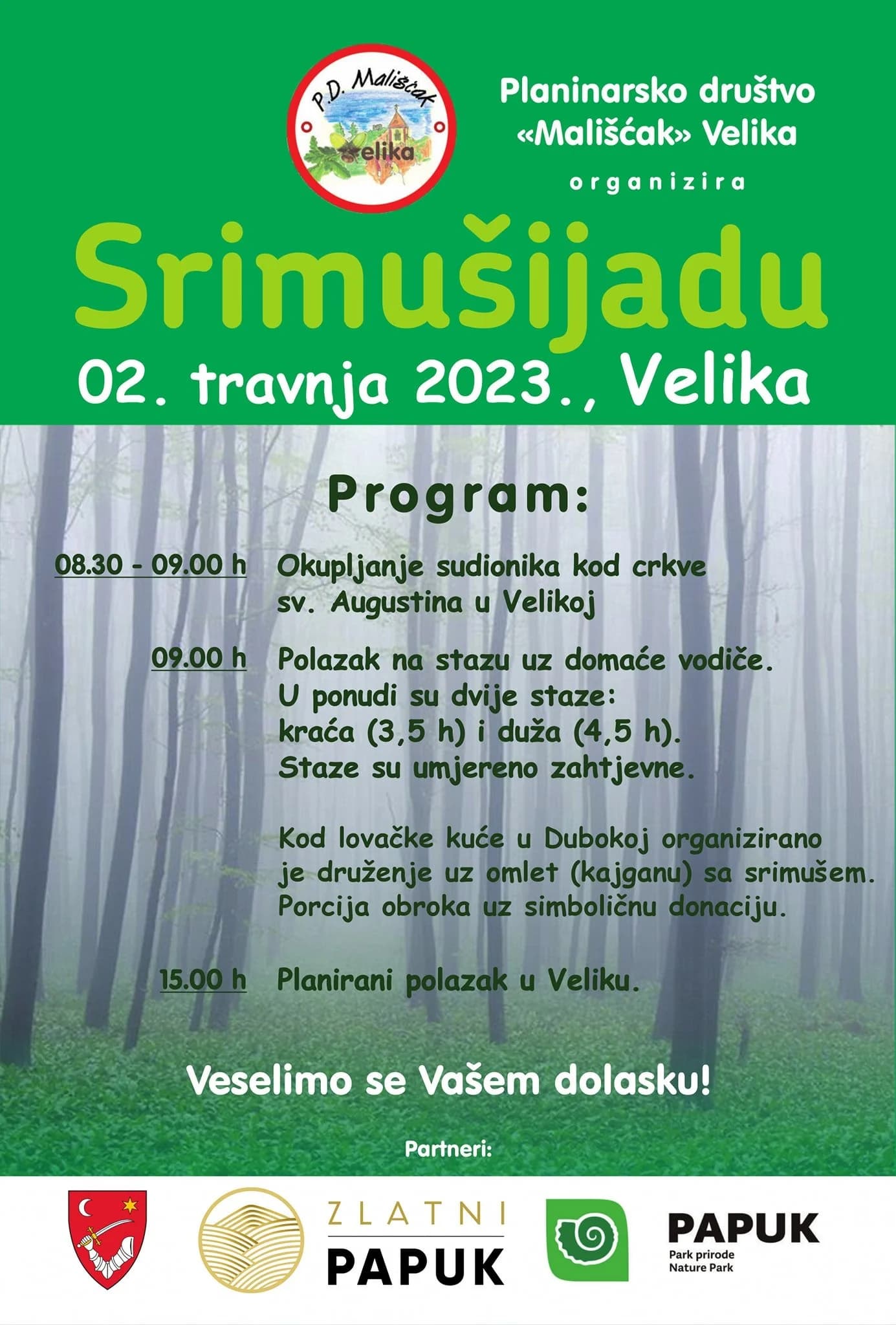 Dođite na Srimušijadu: Nakon šetnje Papukom čeka vas kajgana sa srimušem