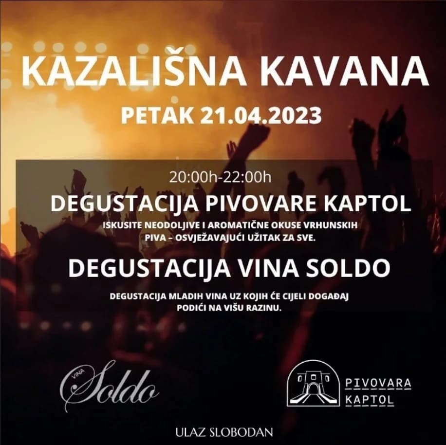 Zanimljiv glazbeni događaj &amp; degustacija u Kazališnoj kavani