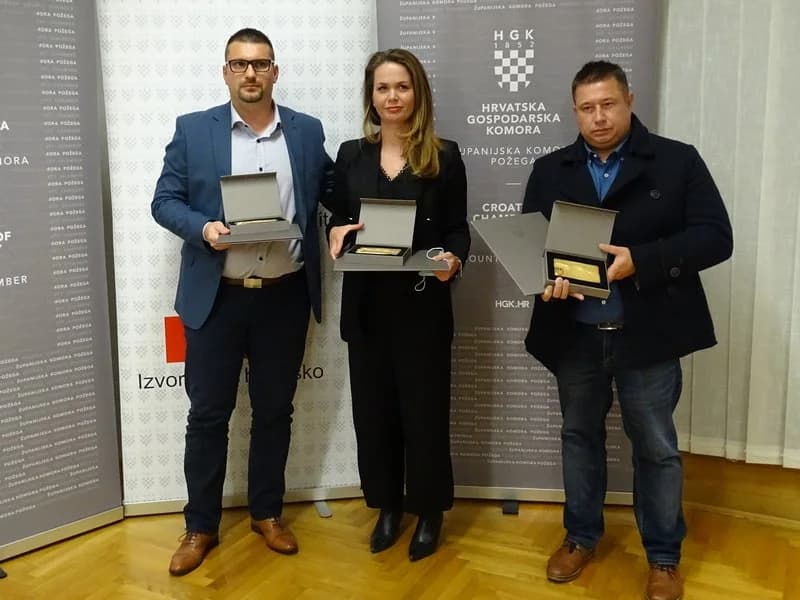Priznanja HGK najuspješnijim požeško-slavonskim tvrtkama - Agronom d.o.o., Color Emajl d.o.o. i COR d.o.o.