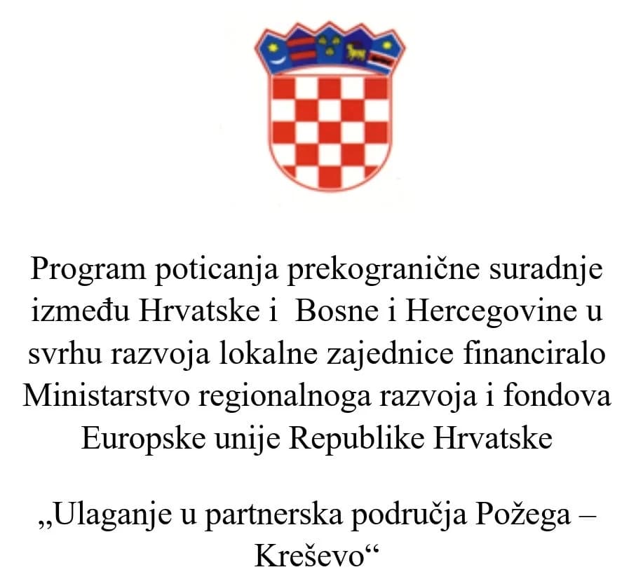 Gradu Požegi i Općini Kreševu dodijeljeno 84.500 kuna za „Program poticanja prekogranične suradnje
