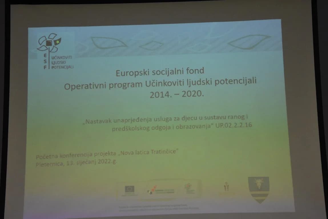 Produljeno radno vrijeme u Dječjem vrtiću Tratinčica Pleternica kroz projekt “Nova latica Tratinčice”