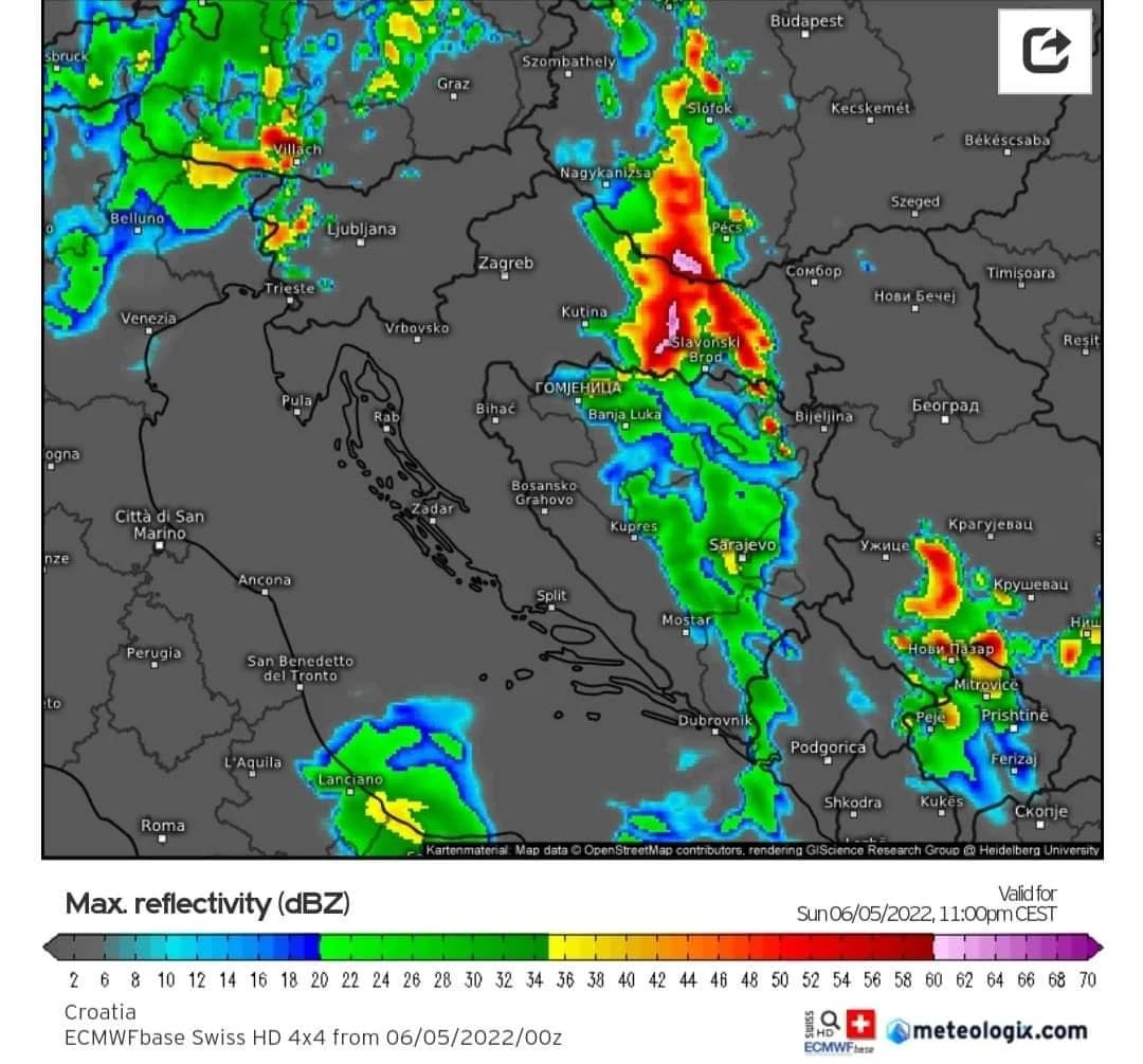 Pripremite se za opasno poslijepodnevno nevrijeme, moguć razvoj superćelijskih oluja