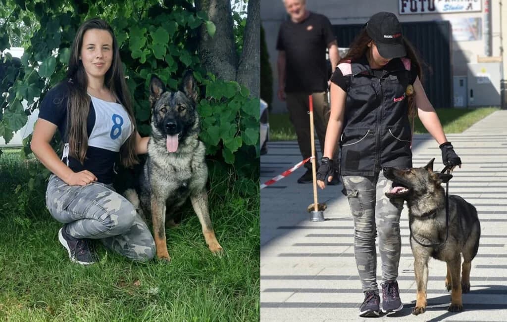 Kutjevčanka sa svojim radnim psom oduševila publiku na reviji pasa u Našicama /FOTO/